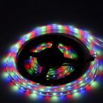 DC 5V SK6812 Individually Addressable LED Strip Light 5050 RGBW 16.4 Feet (500cm) 60LED/Meter LED Pixel Flexible Tape White PCB
