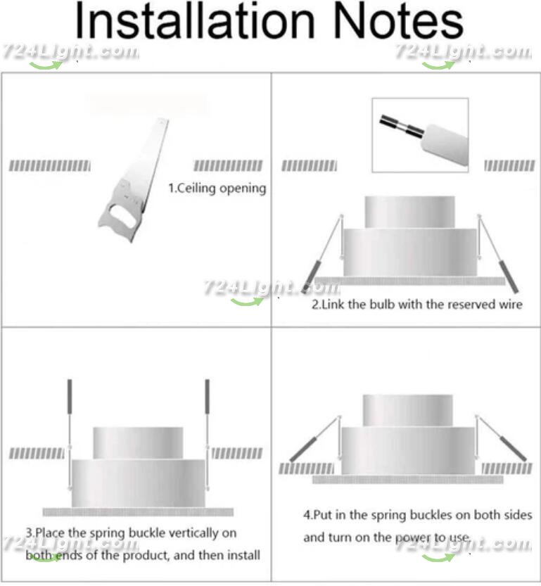 3Watt 55mm (2.17'') Cutout COB LED Ceiling Light, Anti-Glare Tilt LED Spotlight Twist LED Recessed Downlight, Spotlight Kit