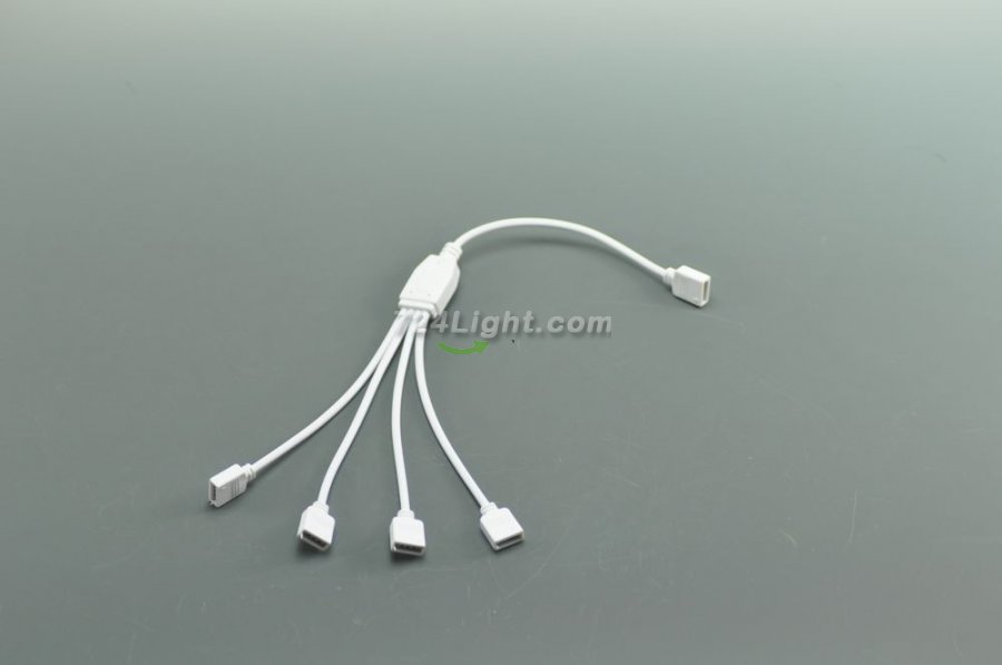 RGB Splitter Cable 1 to 2 3 4 5 6Female Strip Connector for LED 5050 3528 RGB Strip 35CM(13.78Inch)