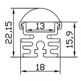 LED Aluminium Channel 1 Meter(39.4inch) LED profile With 60 Degrees Lens For Rigid LED Module 5630 2538 LED Strip