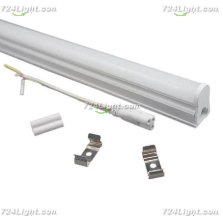 10Pcs Pack /2FT/3FT/4FT/5FT Line Voltage AC T5 LED Tube Light with Milky White cover