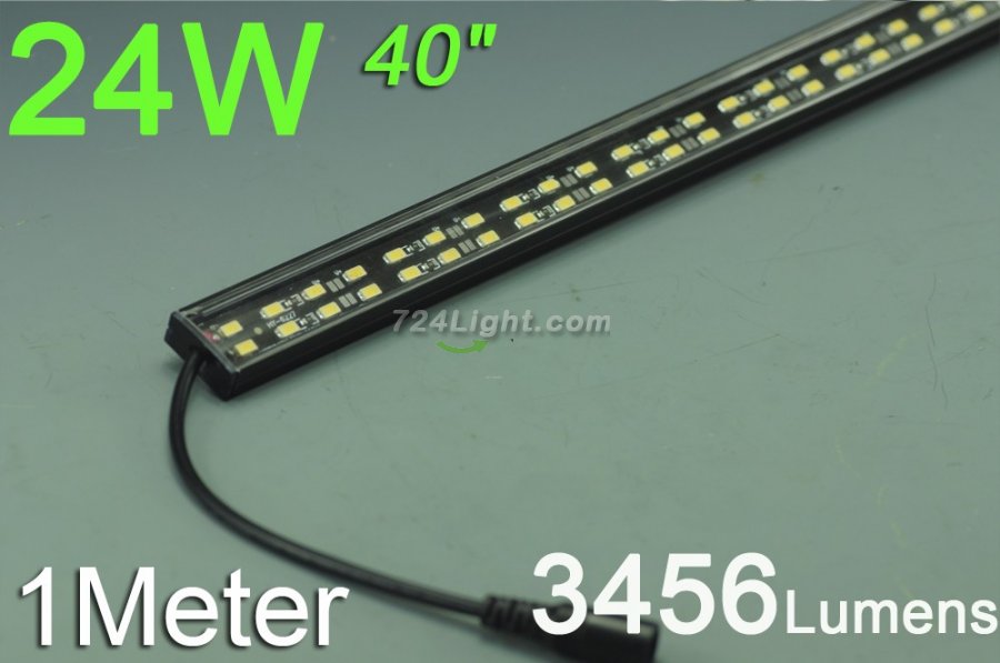 Black 1meter 39.3inch Bestsell Double Row LED Bar 144LEDs 5050 5630 Rigid Bar