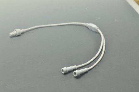 (image for) LED Light Splitter Female 2pin 1 to 2 Male Adapter Connector Cable 43cm