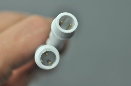 (image for) LED Light Splitter Female 2pin 1 to 2 Male Adapter Connector Cable 43cm