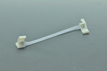 (image for) Waterproof LED RGB Strip 10mm 4Pin Connector For 3528/5050 Multicolor LED Strip Easy Connect Cord Clip
