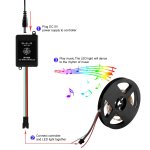 SP106E LED Music Controller, Sound Activated Wireless RF Remote Dream Color LED Controller for WS2812B WS2811 WS2812 RGB LED Strip Lights Sync to Music