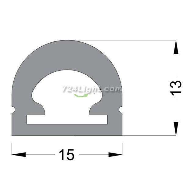 LED Neon Tube 1 meter(39.4 inch) 13x13mm Suit For 10mm 5050 2835 Flexible Light LED Silicone Tube Channel Waterproof IP67