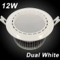 85-265V Milight 2.4G Wireless 12W Color Temperature 3000K-6000K Adjustable LED Downlight Brightness Adjust Dual White LED Down Light