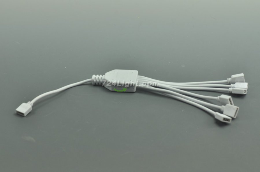 RGB Splitter Cable 1 to 2 3 4 5 6Female Strip Connector for LED 5050 3528 RGB Strip 35CM(13.78Inch)