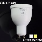 85-265V Milight 2.4G Wireless GU10 4W Color Temperature 3000K-6000K Adjustable LED Bulb Lamp Brightness Adjust Dual White LED Bulb