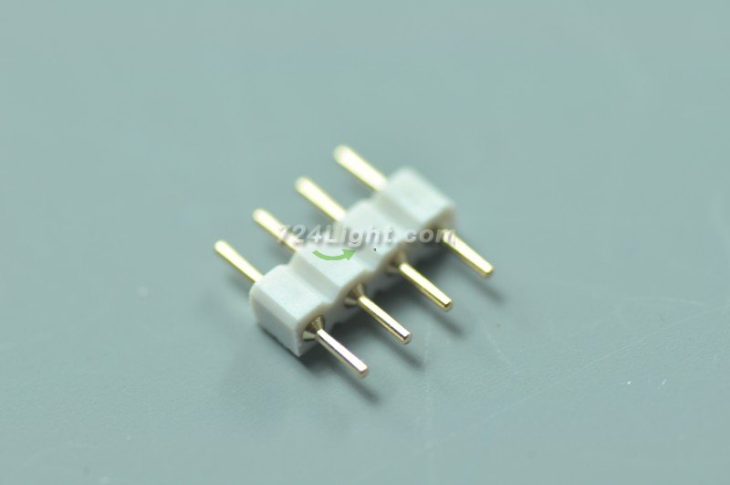 4 pins male copper electroplated for 5050/3528 RGB led strip lights