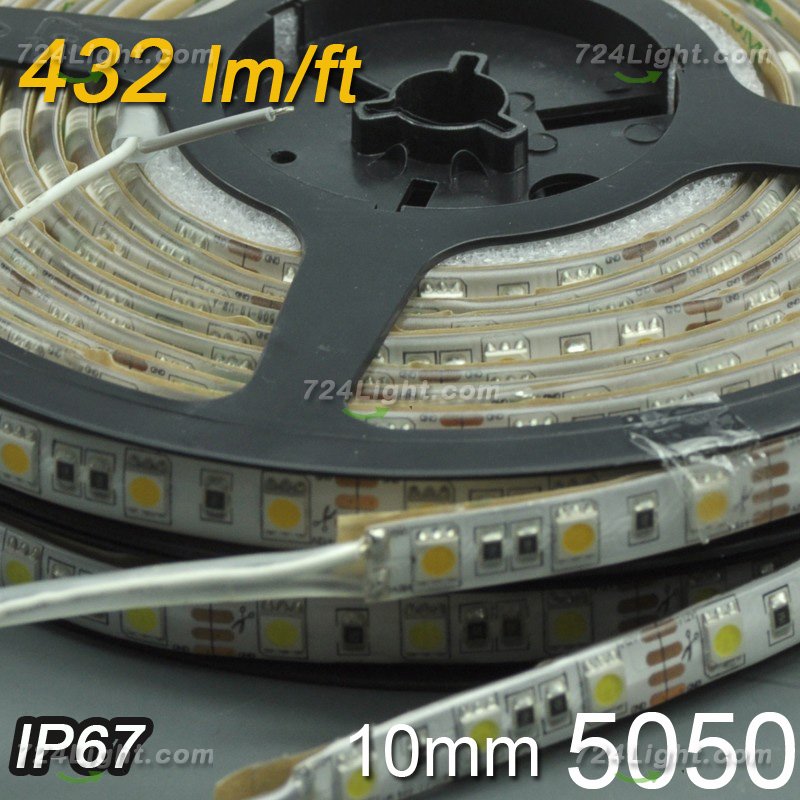 Brightest Underwater IP67 LED Strip Light SMD5050 Flexible 12V Strip Light 5 meter(16.4ft) 300LEDs Waterproof IP67 Strip