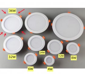 4 Pack RGBW Super Bright Modern Recessed LED Lighting 36W 24V White Round Embedded LED Downlight Aluminum Indoor Ceiling Downlight Hotel Lighting Bar Lighting Dancing Room Lighting Restaurant Lighting