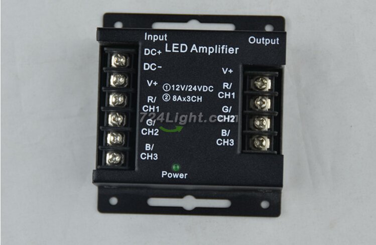 12V-24V 8A 3 Channels LED RGB Amplifier Common Anode LED Amplifier For 5050 SMD RGB LED Strip Light Bulb