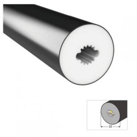 16.4FT(5Meters) Dia.22mm 360° Emitting IP67 Waterproof Flexible Full Black Silicon LED NEON Tube Housing Fit for 8mm Wide LED Strip Light