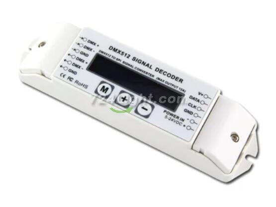 BC-820 DMX512 DATA Decoder for IC controlled Addressable Dream Color LED Strip Lights Compatible with IC models 6803/8806/2811/2801/3001/9813