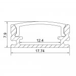 Slim 8mm Thin LED Aluminium Extrusion Recessed U LED Aluminum Channel 1 meter(39.4inch) LED Profile