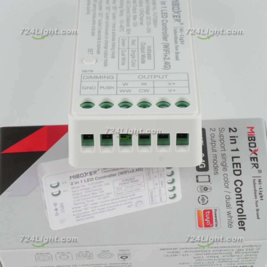 12A LED 2 in 1 LED Controller For Single color/Dual White LED Strip