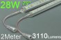 2Meter 144LED Superbright Waterproof LED Strip Bar 79inch 5050 5630 Rigid LED Strip 12V Both With DC Female male DC connector