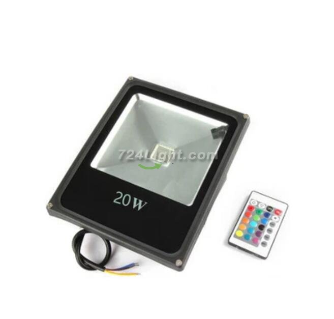 RGB Color Changing LED Floodlight with Remote Controller IP65 Waterproof