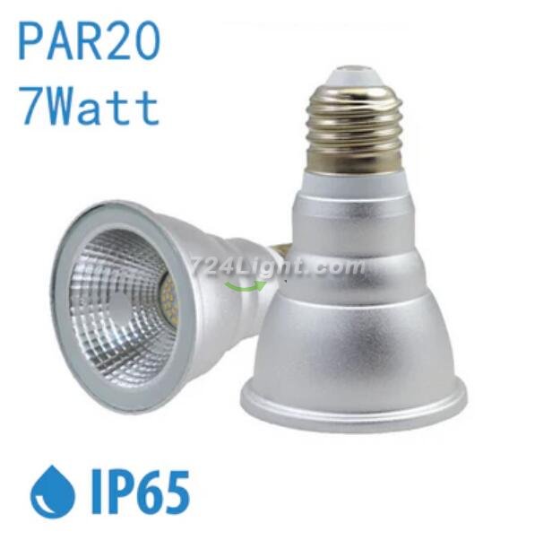 Outdoor PAR20 LED Light Bulb 7W 600Lumen (60W Equivalent) 120-degree Flood Beam E27/E26 Non-Dimmable Waterproof IP65 Par Light