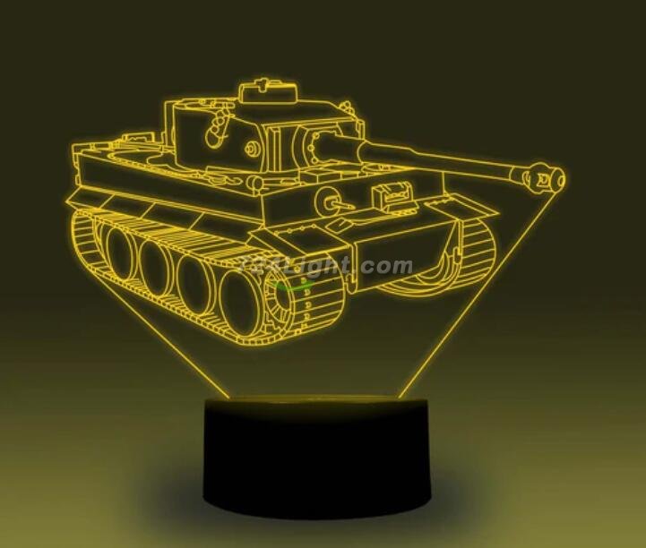 Transportation Images 3D Illusion LED Night Light w/ 16 Colors Remote Touch Switch Adjustable Brightness for Kids Bedroom Decoration