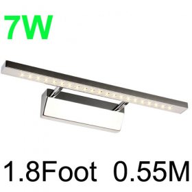 Simple Square 7W LED Toilet Bathroom Light 1.8Foot 0.55M 5050LED With 85-265V Waterproof Driver Mirror Lighting