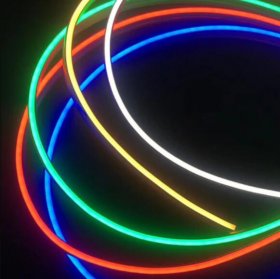 1M/5M/10M Pack of T22D LED Neon Light Housing Kit with End Caps and Mounting Clips, Flexible Neon Channel Fit for 6mm Wide LED Strip Lights