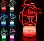 Among Us Toys 3D LED Multicolor Night Light w/ 16 Colors Remote Touch Switch Adjustable Brightness for Kids Bedroom Decoration