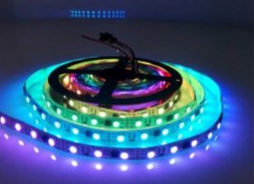 DC 12V TM1914 Breakpoint Continuingly 5050 RGB Color Changing Addressable LED Strip Light 16.4 Ft (500cm) 30LED/Mtr LED Pixel Flexible Tape White PCB