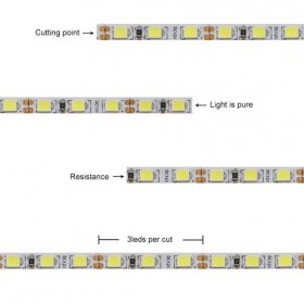 4mm Wide FPCB LED Strip Light DC 12V Dimmable SMD2835-600 120 LEDs per Meter Flexible LED Tape