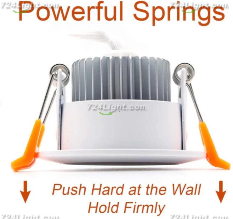 10 Pack 7W 500LM Dimmable Antifog LED Downlight CRI80 Flat Diffuser Ceiling Light -3-3/8'' Cutout
