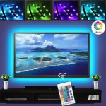 5V 3M/9.9ft LED TV Backlights USB Powered Bias Lighting Kit with RF Remote (16 Colors and 4 Dynamic Modes) for HDTV/PC Monitor/Home Theater