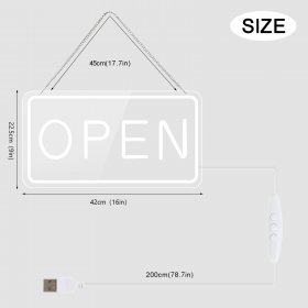 Open Signs for Business, COB Chip LED Neon Open Sign, 16"x 9" Bright Electric Light Up Open Signs with ON/OFF Switch adapter for Bars, Stores, Coffee Shop, Hotel, Window, Outdoor etc.