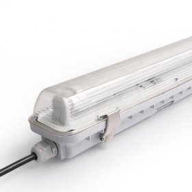 LED Tube Fixture (No Tube included) for Single LED Tube Tri-proof LED Tube Support Bracket Waterproof , Dustproof, Corrosion-Proof