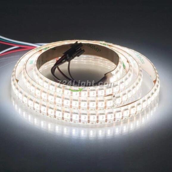 DC 5V SK6812 Individually Addressable LED Strip Light 5050 RGBW 6.6 Feet (200cm) 144LED/Meter LED Pixel Flexible Tape White PCB