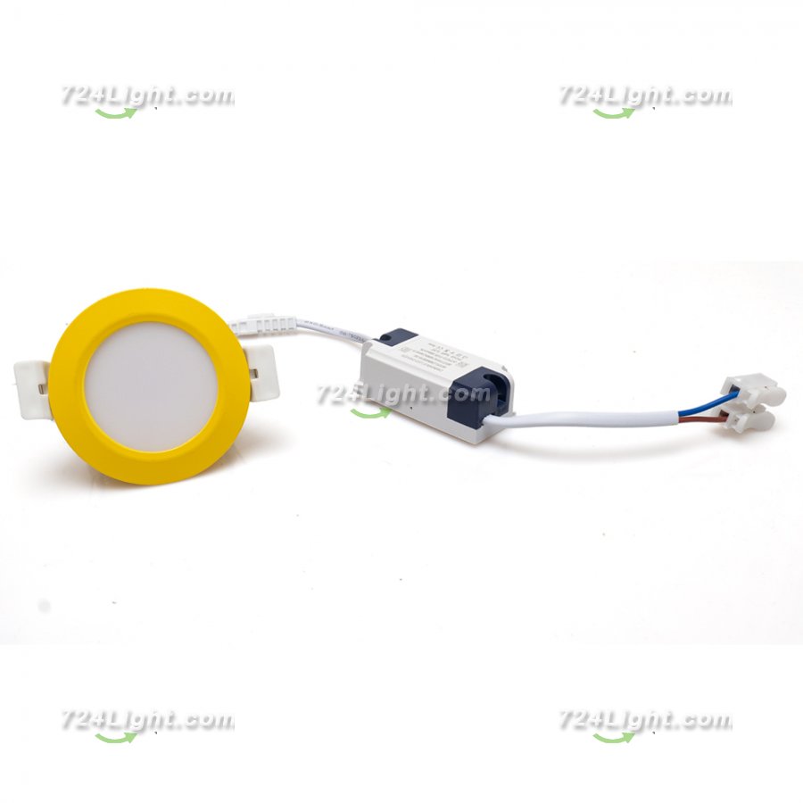 3W LED RECESSED LIGHTING DIMMABLE YELLOW DOWNLIGHT, CRI80, LED CEILING LIGHT WITH LED DRIVER