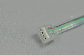 Transparent 4Pin RGB Strip Connect Female Connector Cable for 5050 3528 5630 RGB LED light Strip