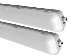 Milky White Cover T8 LED Tube Lights with Striped Clear Tri-proof T8 Tube Fixture for Double Tube