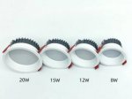 4 Pack RGBW Super Bright Modern Recessed LED Lighting 8W DC12V/24V White Round LED Embedded Panel Lights Aluminum Indoor Ceiling Downlight Hotel Lighting Bar Lighting Dancing Room Lighting Restaurant Lighting