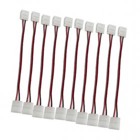 10pcs/Pack Solderless Snap Down 2Conductor LED Strip Connectors for 8mm Wide 2835 Single Color Flex LED Strips