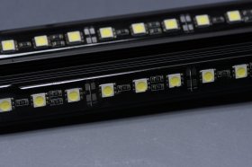 Waterproof 13 inch Black Aluminum Profile Light 12V 5050 Strip Light LED Bar 2Pack for Tank