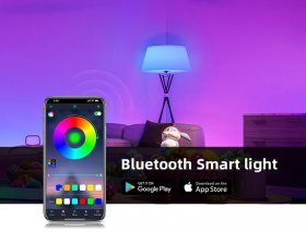 4Pack 9W LED Light Bulb E27 Base RGBCCT Bluetooth APP Controlled Smart Light Bulbs Sycn with Music
