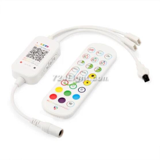 5V-24V DC Wireless ELK6ARGB Bluetooth Music Symphony Controller with Two Outputs for RGB Color Changing LED Flexible Strip Lights