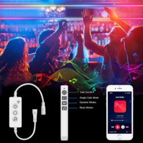Free Shipping Addressable Pixel LED Light 12V T0513 NEON Dream Color WS2811 LED Strip Light Kit