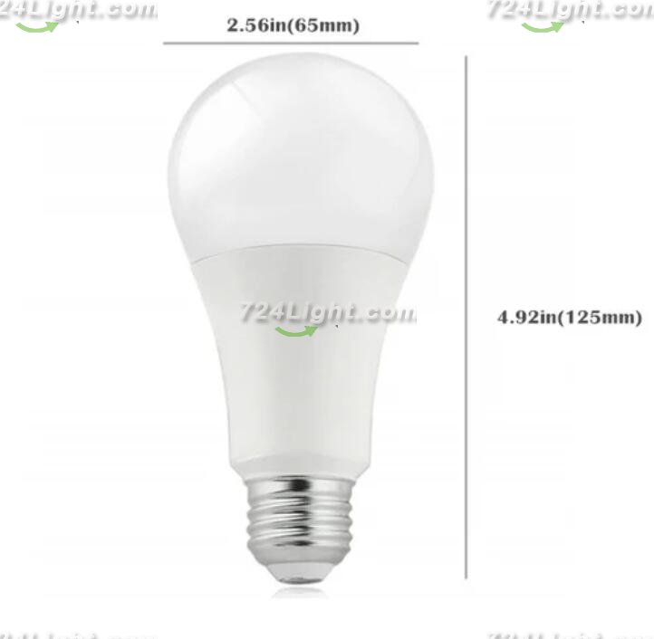 6 Pack 12Watt 1000LM G65 LED Bulb Light (75W Equivalent) E27 Screw Base 100-240V AC Non-dimmable 65mm White Light LED Globe