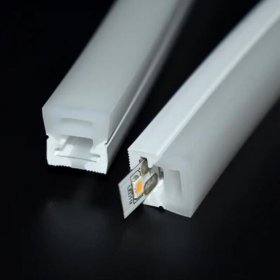 1M/5M/10M/20M Pack of T1212 3 Sides Postive Lighting Flexible LED Neon Light Housing Kit with End Caps and Mounting Clips Fit for 8mm Wide LED Strip