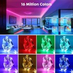 100ft LED Strip Lights (2 Rolls of 50ft) RGB Music Sync Color Changing, Led Lights with Smart App Control Remote Led Lights For Bedroom Lighting Flexible Home Decoration