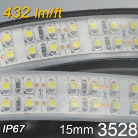 Waterproof IP67 LED Strip Light SMD3528 Flexible 12V Strip Light 5 meter(16.4ft) 1200LEDs