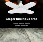 60W LED Shop Light Deformable LED Garage Lights CRI80+ 6000LM 6500K White 400W Equivalent